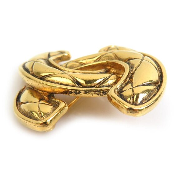 CHANEL Gold Logo Brooch - Picture 2 of 5